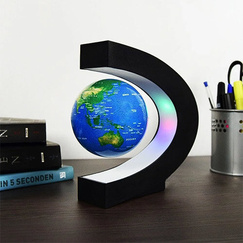 Glob pamantesc magnetic plutitor cu iluminare LED